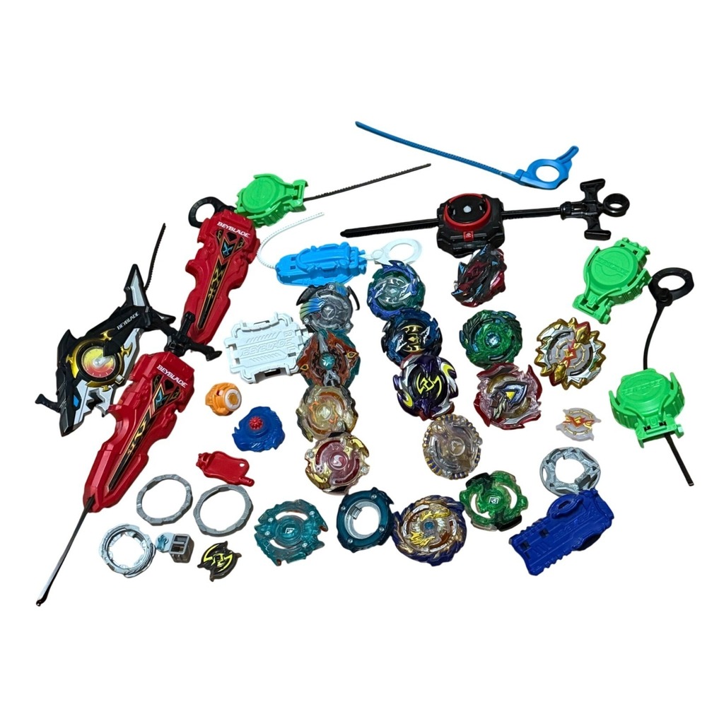 Beyblade Lot Beyblades Rip Cords Launchers Metal Fusion Burst Parts